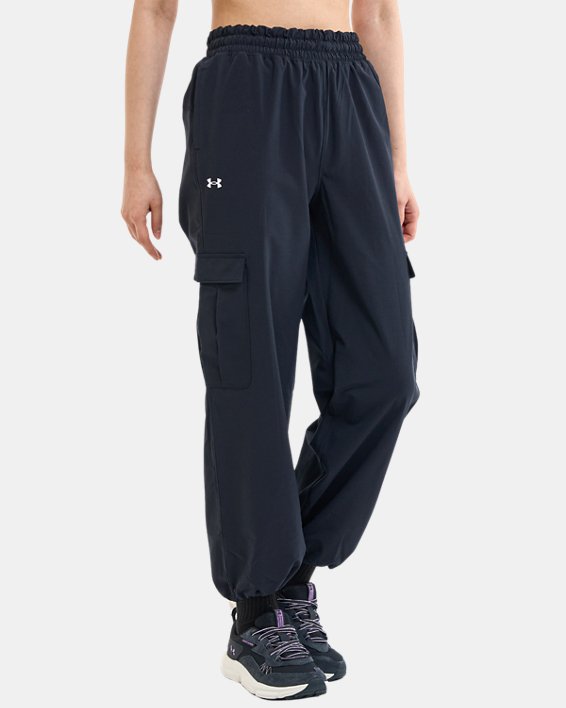 Women's UA Rival Woven Cargo Pants in Black image number 2